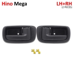 ชุด มือเปิดใน มือดึง ด้านใน มือจับในประตู ข้างซ้าย+ขวา 2 ชิ้น สีดำ สำหรับ Hino Mega Mega700 Victor